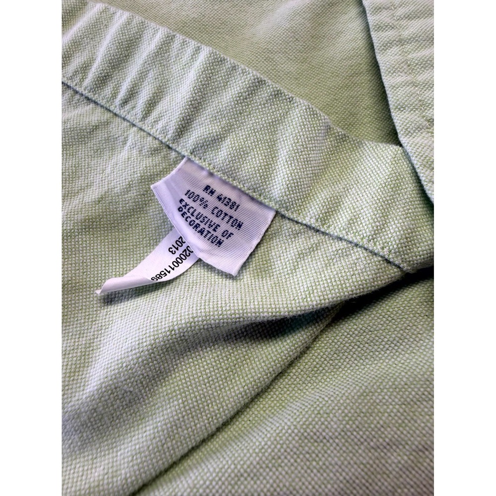 Ralph Lauren Button Down Mens Large Green Short Sleeve Cotton Logo Shirt - Picture 8 of 16